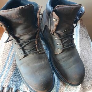 Red Wing Shoes Dark Brown Leather Boots